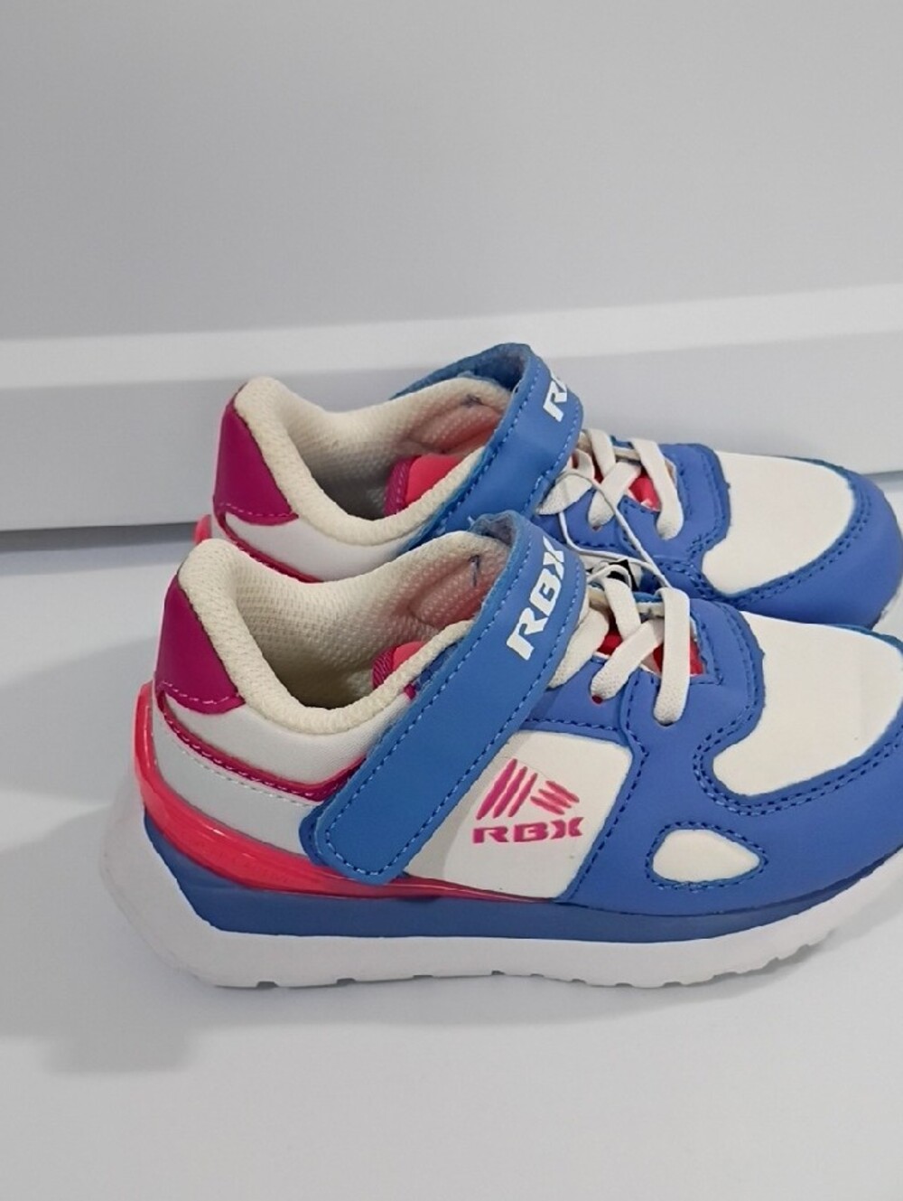 RBX GIRLS Blue, White & Pink Athletic Sneakers SIZE 7 NWT - Picture 3 of 7